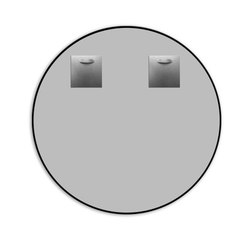 КРУГЛОЕ ЗЕРКАЛО 100 см УЗКАЯ АЛЮМИНИЕВАЯ РАМКА-ЛОФТ