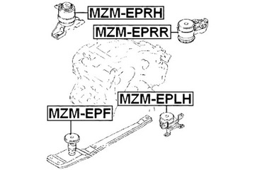 FEBEST ULOŽENÍ MOTORU ZADNÍ MAZDA TRIBUTE CZ 2001-2011 USA