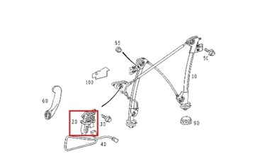 MERCEDES CL SL CLK VANEO MOTOREK OTEVÍRÁNÍ OKNO PRAVÝ OE