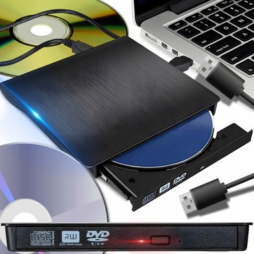 ВНЕШНИЙ USB 3.0 ЗАПИСЫВАТЕЛЬ CD-R/DVD-ROM/RW ПОРТАТИВНЫЙ ПРОИГРЫВАТЕЛЬ