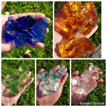 СТЕКЛЯННОЕ СТЕКЛО ГОЛУБОЙ КАМЕНЬ ДЛЯ САДОВЫХ ГАБИОНОВ 5кг 10-20см