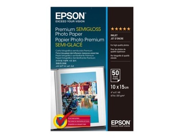 Papier Epson Premium Semi-Gloss 10x15cm - 50 Ark