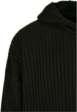 C5E026 CZARNY SWETER ROZPINANY Z KAPTUREM URBAN CLASSICS L