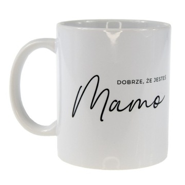 Kubek ceramiczny z nadrukiem, prezent na dzień mamy, kubek na prezent 330ml