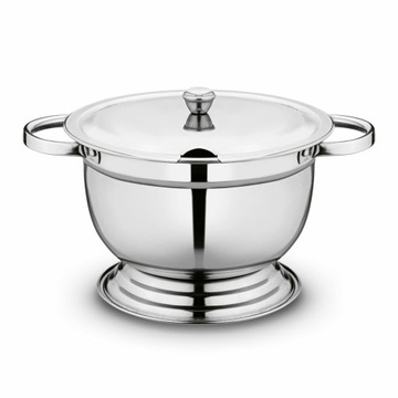 STALOWA WAZA DO ZUPY kremów DUŻA WAZA DO ROSOŁU barszczu Z POKRYWKĄ 2,7l