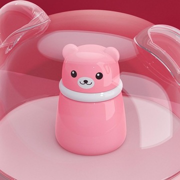 Butelka z dozownikiem do pudru dla niemowląt w kolorze różowym
