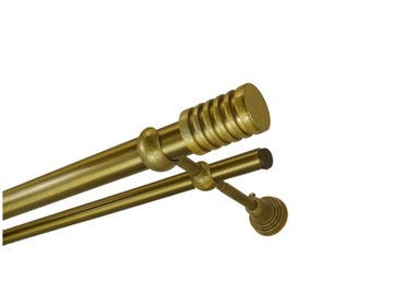 Karnisz metalowy fi 25+16 podwójny 530cm bez żabek