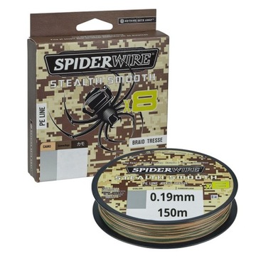 SPIDERWIRE Plecionka Stealth Smooth x8 0.19mm 150m - Camo