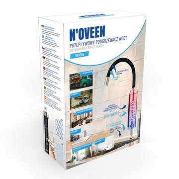 Проточный электрический водонагреватель Noveen IW955 аккумуляторный 3600Вт до 55 градусов