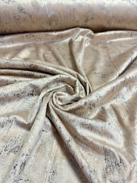 Материал Ткань для штор Светлый Латте Золото Серебро Бархат 280 см 09