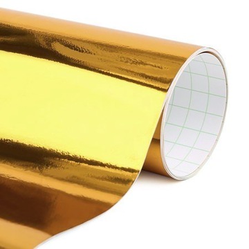 ЗОЛОТАЯ ХРОМНАЯ ФОЛЬГА, ЗЕРКАЛО ХРОМ 50x152см