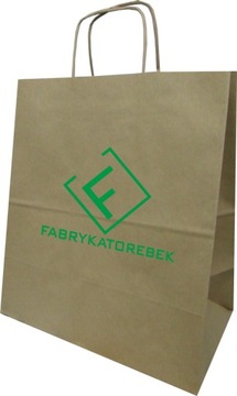 TORBA PAPIEROWA EKO Z NADRUKIEM 30x17x34 100 SZT