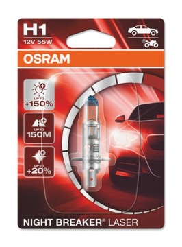 ŻARÓWKA 12V H-1 55W OSRAM NB LASER+ 150% OSRAM