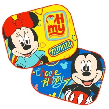ZASŁONKI PRZECIWSŁONECZNE NA SZYBĘ OSŁONKI DO AUTA 2 SZT MINNIE MICKEY