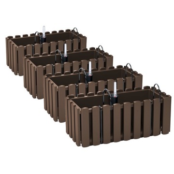 4x Skrzynka Balkonowa DDEF400W Doniczka z Systemem