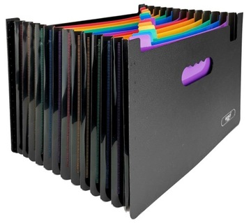 Teczka składana HARMONIJKA 12 PRZEGRÓD kartonowa organizer