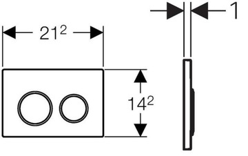 Кнопка смыва для унитаза Geberit Omega20, черная