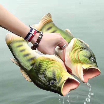 ТАПОЧКИ шлепанцы FUN FISH удобный размер 24-46 Сидим дома С юмором