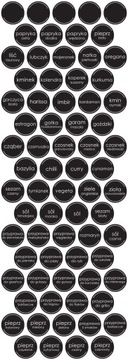 САМОКЛЕЯЩИЕСЯ ЭТИКЕТКИ ДЛЯ КОНТЕЙНЕРОВ, БАНОК, СПЕЦИЙ, ТРАВ, 40 мм, ФОЛЬГА, 72 шт.