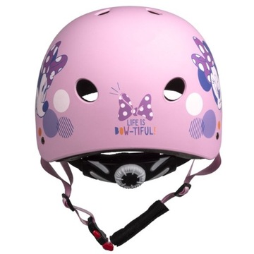 Kask rowerowy dziecięcy sportowy 52-56 cm - Miss MINNIE PINK