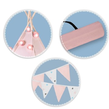 Детская палатка-вигвам TIPI TEEPEE Гирлянда Подушки Стабилизатор ВЫХОД