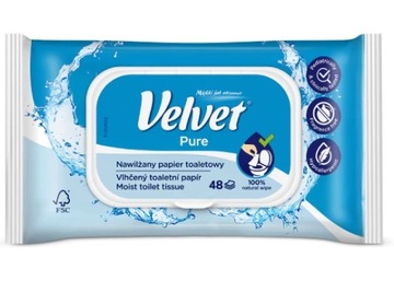 VELVET PAPIER TOALETOWY NAWILŻANY PURE 1 OP.
