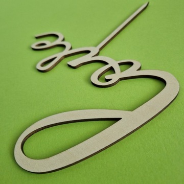 Деревянный топпер для свадебного торта «Любовь»