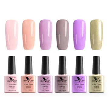 6pcs VENALISA lakier hybrydowy zestaw 7.5ml