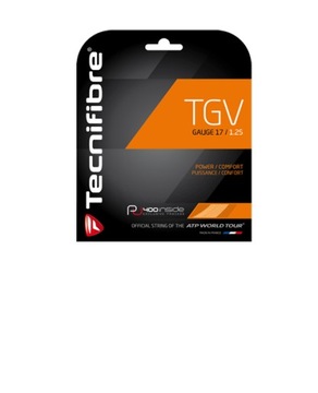 Naciąg tenis Tecnifibre TGV 1,30mm (PU) Czarny