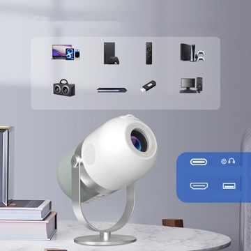 Мини-светодиодный проектор Zenwire 360 ​​Светодиодный проектор Android 9 WiFi H6