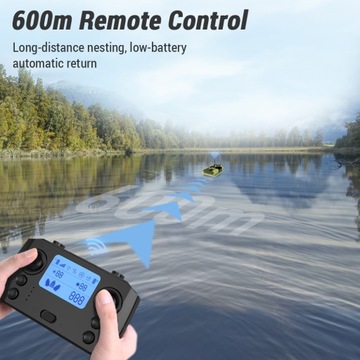 D19 GPS BAIT BOAT 500M LED 99 GPS-точек С 4 КОНТЕЙНЕРАМИ 12000 мАч