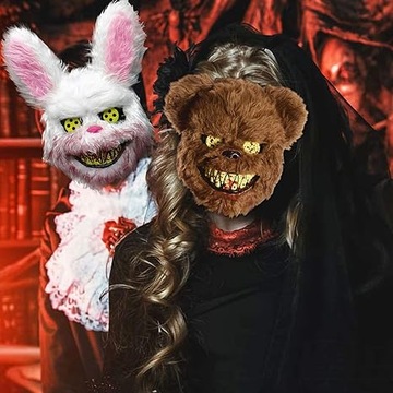MASKA NIEDŹWIEDZIA DIABELSKIE OCZY HORROR HALLOWEEN IMPREZA KONCERT