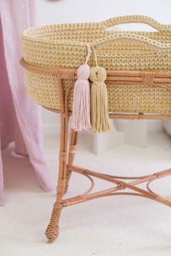 Корзина Моисей - Like Моисей - Подсолнух, Желтый + плетеная подставка