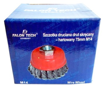 ПЕРЕДНЯЯ ПРОВОЛОЧНАЯ ЩЕТКА СКРУЧЕННАЯ ПРОВОЛОКА 75мм M14