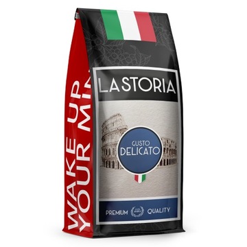 Kawa ZIARNISTA LA STORIA GUSTO DELICATO 1kg ŚWIEŻO PALONA -BLUE ORCA COFFEE