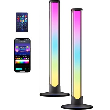 2X PANELE LED INTELIGENTNA LISTWA GAMINGOWA LAMP STOJĄCYCH APLIKACJA PILOT