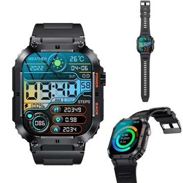 WIELOFUNKCYJNE SMARTWATCH HD MĘSKI ZEGAREK SPORTOWY NA ŚWIEŻYM POWIETRZU