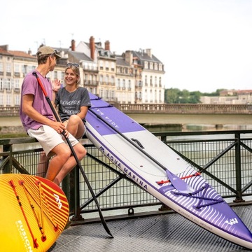 Wiosło SUP Aqua Marina Pastel Purple Hybrid Carbon