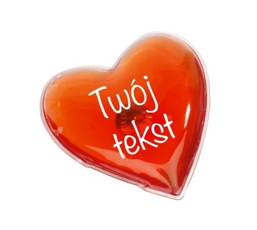 Serce Ogrzewacz Twój NADRUK ! Prezent Walentynki