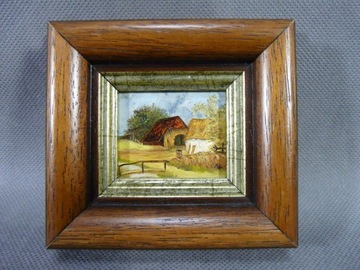OBRAZ OLEJNY W RAMIE, MINIATURA - G. H. WINTEROTT