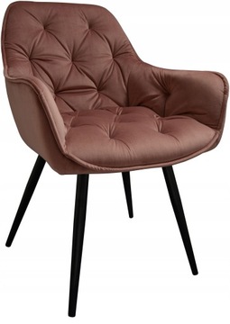 FOTEL DANKOR DESIGN ARTEN X WELUR BRUDNY RÓŻ