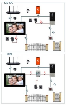 НАБОР ВИДЕОДОМОНОНА 5TECH VERUS ONE С СЕНСОРНЫМ МОНИТОРОМ WiFi 8' ПРИЛОЖЕНИЕ TUYA