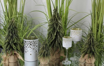 Подсвечник из зеленого стекла H20 DEcodomi