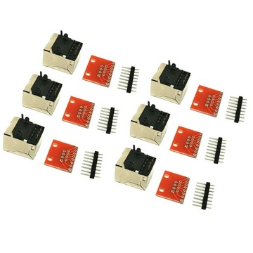 6x RJ45 8 Pin Connectors and Breakout Board