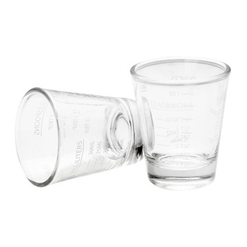 2 szt. 30 ml wagą przezroczyste szklane filiżanki do espresso miarka