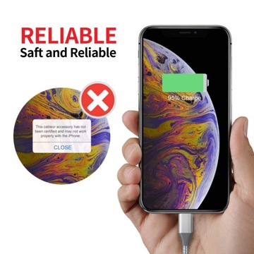 Кабель быстрой зарядки USB-Lightning длиной 2 м.