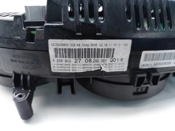 MERCEDES-BENZ C-CLASS PŘÍSTROJOVÁ DESKA / TACHOMETR C 220 CDI DIESEL 2011 4/5DR