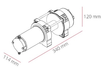 POKROWIEC DO WYCIĄGAREK 2000ST 2500ST 3500ST DRAGON WINCH wodoodporny IP