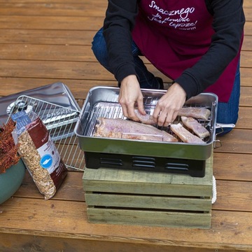 ДОМАШНЯЯ РЕГУЛИРУЕМАЯ ВЫСОТА Балконная коптильня