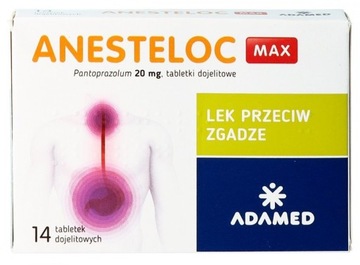 Anesteloc Max 20mg Lek na Zgagę Refluks Żołądek